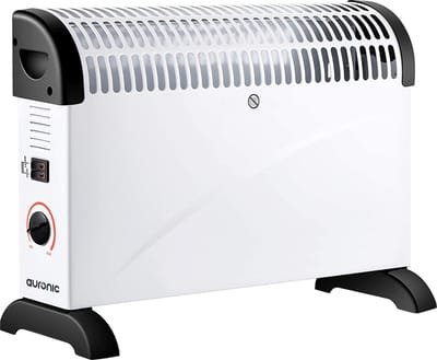 Auronic Elektrische Convectorkachel - 3 Warmtestanden - 750/1250/2000 Watt - Compact en Geruisloos - Regelbare Thermostaat - Oververhittingsbescherming - Wit