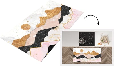 Keukenloper - Loper keuken - Marmer - Bergen - Zon - 120x60 cm - Keukenloper vinyl