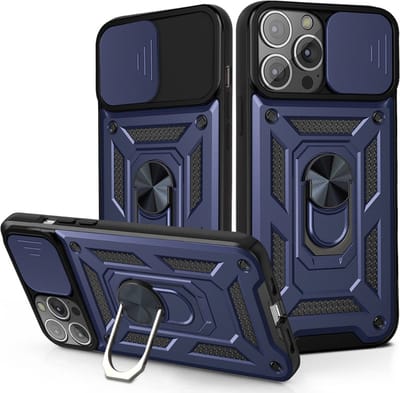Hoesje geschikt voor Samsung Galaxy S24 - Backcover - Rugged Armor - Camerabescherming - Extra valbescherming - TPU - Blauw
