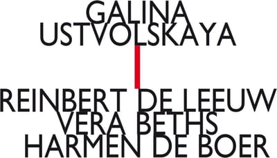 Reinbert De Leeuw, Vera Beths, Harmen De Boer - Ustvolskaya: Trio For Violin, Clarinet And Piano (CD) (Remastered)