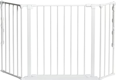 BabyDan Flex V Traphekje - Hoekhekje - overloop - 92 - 125 cm - Schroefbevestiging - Wit