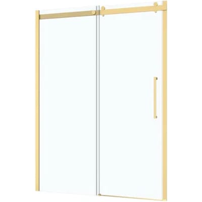 Aurlane - Douche Schuifdeur Rolling 140 X 200cm - Goud Profiel - 8 Mm Helder Glas