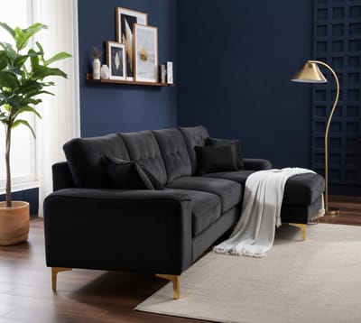 Moderne U-vormige Luxe Hoekbank 4-Zits - Hoekbank 4-Zits Verstelbare Zittingen Chenille - Medahomestore