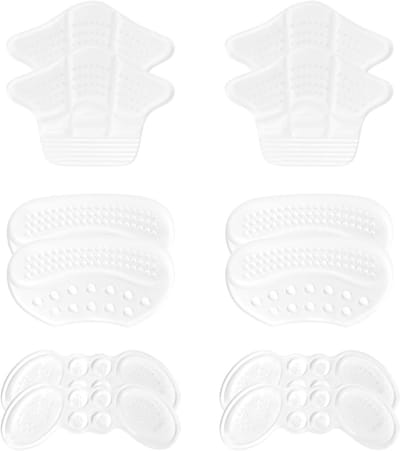 Onzichtbare hielvoering voor extra grip en comfort, 6 paar, huidvriendelijk, blaarpreventie, anti-slip, ademend materiaal
