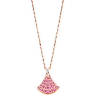 Boutique S925 Sterling Zilver Waaier Vormige Hanger Rok Ketting Dames High-end Luxe Mode Sieraden 45cm beige