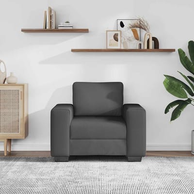 vidaXL - Fauteuil - 100x77x82 - cm - corduroy - stof - donkergrijs