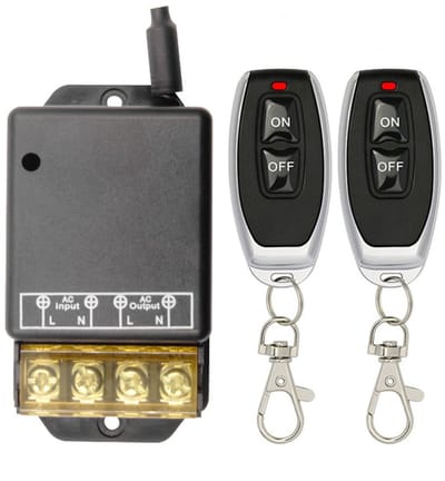 Dailygoody - Draadloze afstandsbedieningschakelaar - 433MHz RF zender - Krachtige aan/uit schakelaar - 220V 30A - Voor verlichting en elektrische