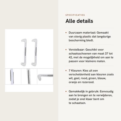 Dailygoods- Schaatsbeschermers Duurzaam - Schaatsbeschermers Noren - Schaatsbeschermers Kunstschaatsen - Schaatsbeschermers IJshockey - 1 Paar - 7 Kleuren Beschikbaar - Schaatsbescherming