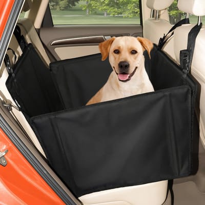 JCP® Hondenmand Auto - Voor Middelgrote Honden - Autostoel Hond - Hondenmand Auto Achterbank - Zwart - 75cm x 50cm x 50cm