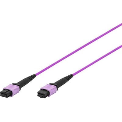 Digitus DK-2566-02/4 Glasvezel Glasvezelaansluitkabel 2 m Violet, Zwart Extreem dun, Flexibele binnenader, Glasvezelband, Koudebestendig, Met