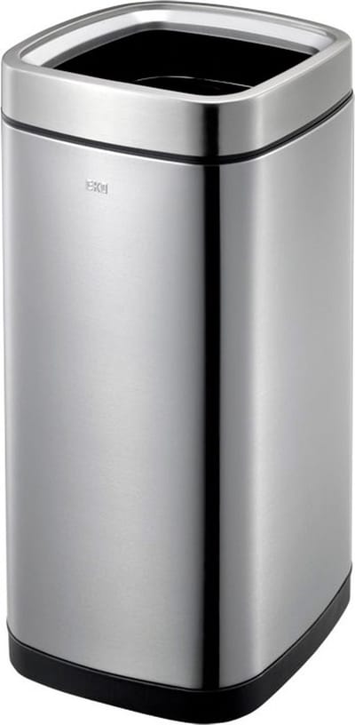 EKO - Laguna afvalbak Open Top 35 liter - Stainless steel Plastic - mat RVS - Prullenbak