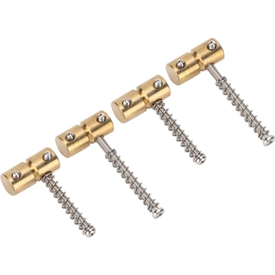 4 Stuks Bas Snaar Zadel 4?String Messing Brug Set Kit Accessoire Vervanging voor Elektrische beige