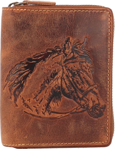 GREENBURRY portemonnee Vintage RV - Wallet Brown Horse II. bruine