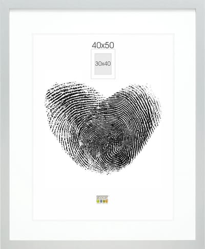 Deknudt Frames fotolijst - zilver met passe-partout - 30x40 / 40x50 cm