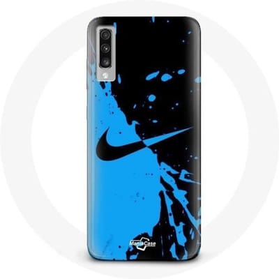 Coque pour Samsung Galaxy A50 Nike Logo Bleu et Noir
