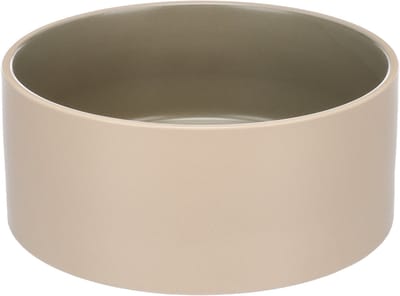 Voerbak hond – drinkbak hond – eetbak hond keramiek – topkwaliteit geglazuurde keramiek! – Ø18 cm – 1,2L – Flamingo eet- en drinkpot Anca beige & groen