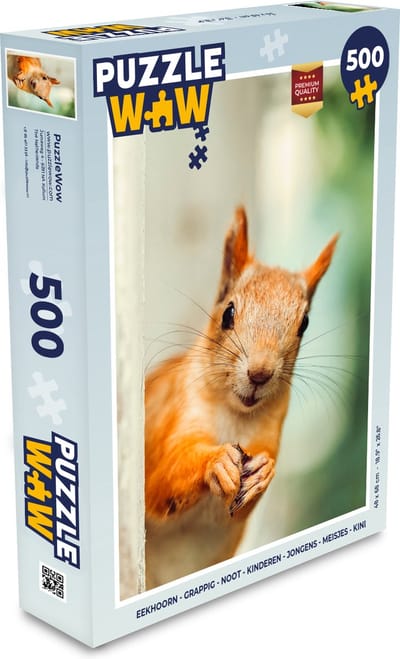 Puzzel Eekhoorn - Grappig - Noot - Kinderen - Jongens - Meisjes - Kind - Legpuzzel - Puzzel 500 stukjes