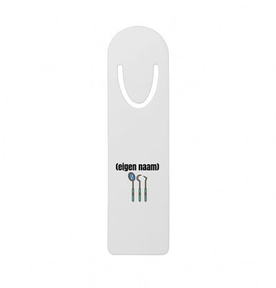 Hacebo® - tandarts materiaal met eigen naam metalen boekenlegger - Tandarts - mondhygiënisten/tandartsen - iemand die tandarts is of mondhygiënist - verjaardag - cadeau - kado - geschenk Bladwijzer boekenleggers - 12.7 cm x 3.2cm