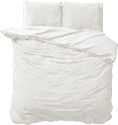 Sleeptime Teddy Dekbedovertrek - 200x200/220 + 2 kussenslopen 60x70 - Wit - Tweepersoons