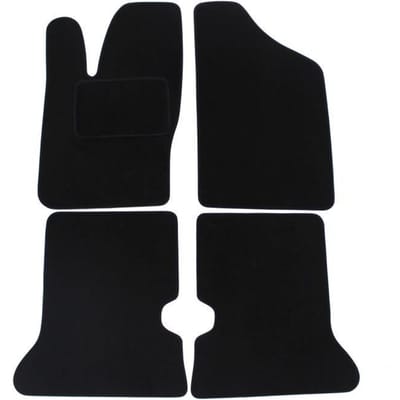 Vloermat - Fiat - Cinquecento - Zwart velours - Op maat - Antislip