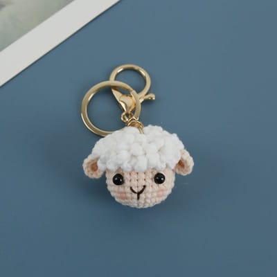 Schattige Schapen Serie Haak Sleutelhangers Handgemaakt Breien Alpaca Poppetje Sleutelhanger Voor Tas Hanger Gebreide Sleutelhangers Op Maat Gemaakte Accessoires gray