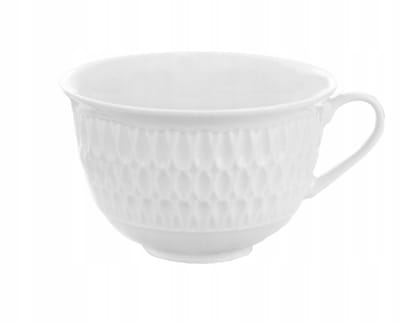 Merkloze Witte Porseleinen Kop, 350 ml, Stijlvol Design