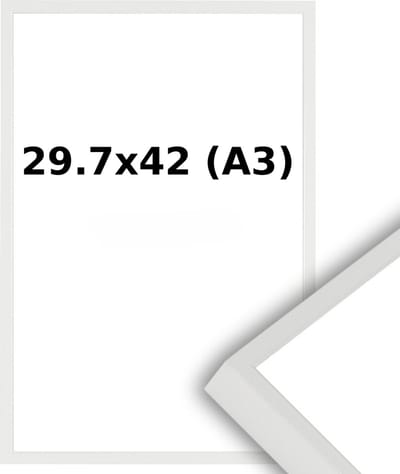 Aluminium Wissellijst A3 29.7x 42 Zwart - Helder Glas - Professional