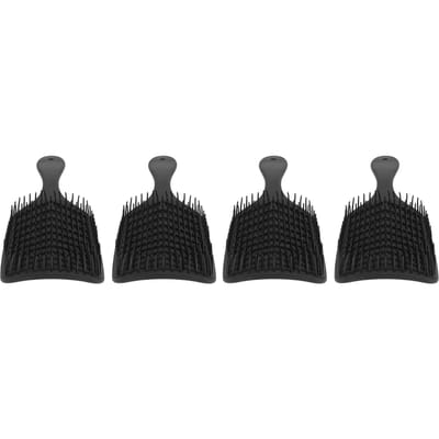 4 STUKS Holle Borstels Hoofdhuidmassage Holle Kam Haar Ontwarren Styling Kammen Zwart black