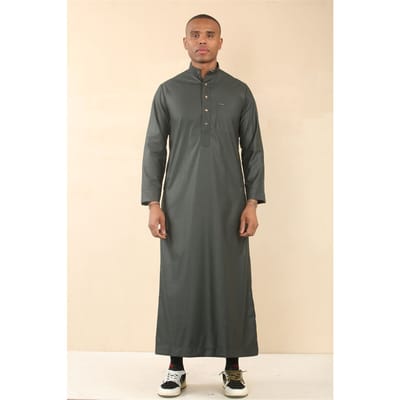 Groene Thobe voor heren, Arabische kleding uit Saoedi-Arabië, islamitische kleding, Jubba-gewaad