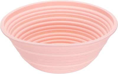 Gaarmand voor brood - Broodmand Rijsmand - Brood bakken - Antiaanbaklaag - 28 cm - Lichtroze