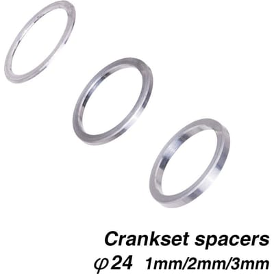 Trapas As Ring Spacer Adapter 24mm x 1 2 3mm MTB Mountain Bicycle Fiets BB Crankstel Spacer gray