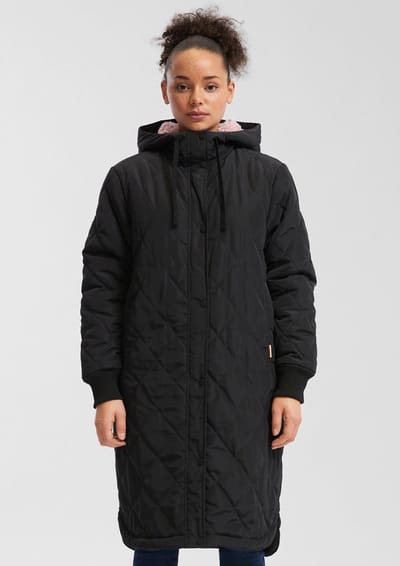 Langs oversized donsjas met capuchon voor vrouwen QS