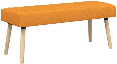 vidaXL - Kanaalgeplooide - Bank - Dongeel - 110 - x - 40 - x - 46 - cm - Stof