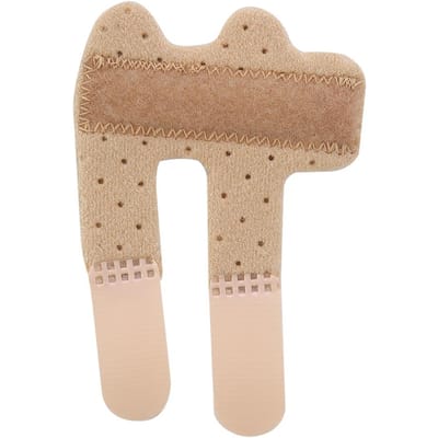 Verstelbare Handondersteuning Vingerbeschermer Spalk Bescherming Blessure Herstel Brace (met Gat) beige