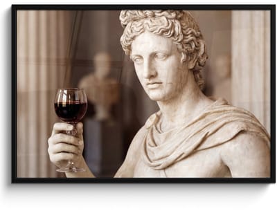 Poster in lijst - Fotolijst 120x80 cm - Posters - Klassiek - Marmer - Wijn - Posterlijst zwart - Decoratie - Wanddecoratie woonkamer - Muurdecoratie slaapkamer