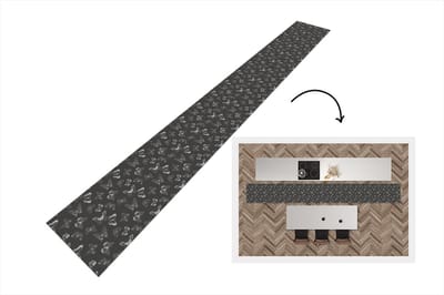 Keukenloper - Keukenmat - Vlinders - Retro - Design - 400x50 cm - Keuken vloerkleed