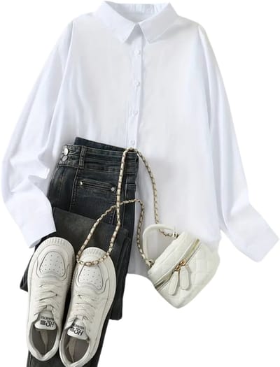 Livano Linnen Blouse Dames - T-Shirt - Polo - Overhemd - Shirt - Zomer - Ibiza Stijl - Wit - Maat S