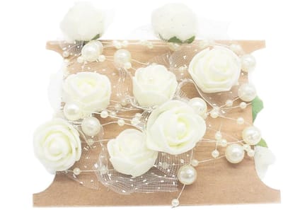 Dailygoody - Perlengarland String 2 Meter - Roze Parelsnoer voor Decoratie en DIY-projecten