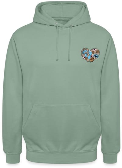 Sesamstraat Koekiemonster Hart Hoodie Unisex