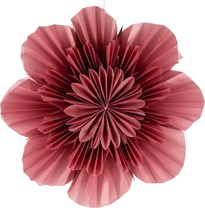 Kerstster flower 40cm pomegrenate met pendel