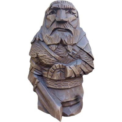 Odin Thor Hars Viking Standbeeld Kunst Ambacht Ornamenten voor Thuis Buiten Tuin Decoratie Audding - long gun gray