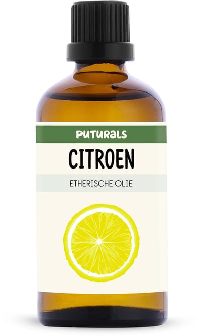 Puturals Citroen Olie 100% Natuurlijk - 100ml - Puur en Vegan - Citroen Etherische Olie voor Gezicht, Lichaam, Nagels en Aromatherapie