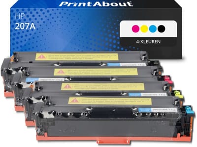 PrintAbout huismerk Toner 207A (W2210/11/12/13A) 4-kleuren Multipack Geschikt voor HP