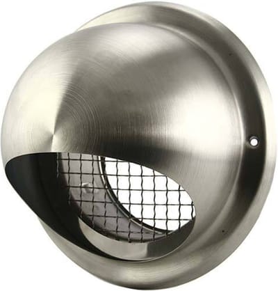 RVS bolrooster 160mm geveldoorvoer - EL-SS-B160 SS
