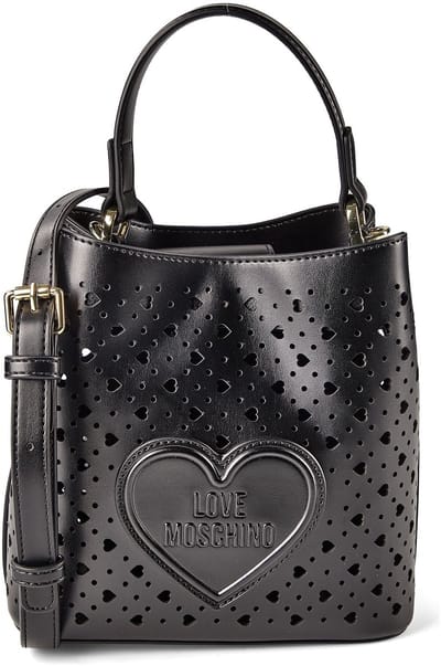 Love Moschino Basket Laminated Schoudertas 22 cm - Dames - black