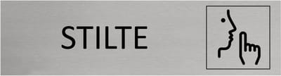 CombiCraft Aluminium deurbordje Stilte 165x45mm - per stuk