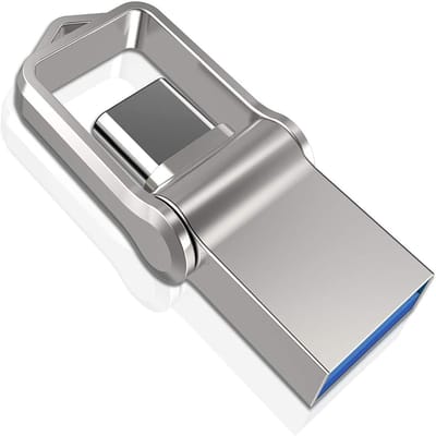 carmdering - USB Stick 128 GB - 2 in 1 - Geheugen Stick - USB-Sticks - USB C Stick - USB C en USB A - USB 3.0 - Geschikt voor laptops, smartphones en tablets