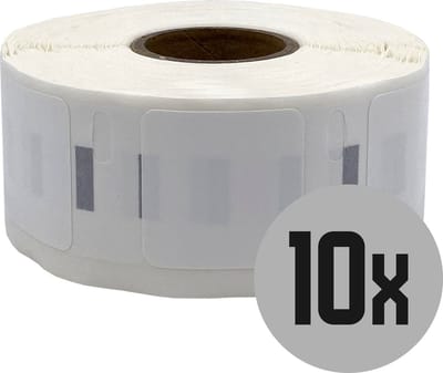 DULA Dymo Compatible labels - Wit - 1933083 - 2112286 - Duurzame vierkante etiketten - 10 rollen - 25 x 25 mm - 850 labels per rol