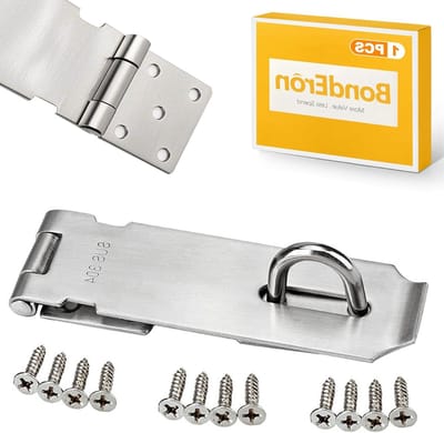 Robuuste 5 inch RVS sluiting met 12 schroeven voor deur, poort en schuur, duurzaam en veilig