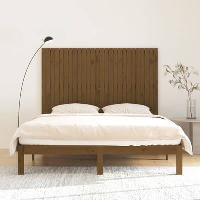 vidaXL - Wandhoofdbord - 166x3x110 - cm - massief - grenenhout - honingbruin